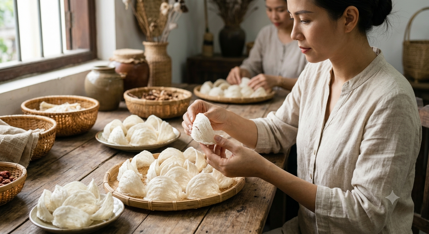Kinh nghiệm chọn mua yến định hình 5A cánh sen làm quà biếu